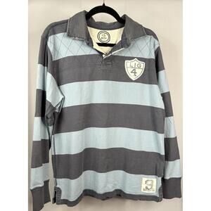 Life Is Good Collard Long Sleeve Rugby Shirt Men’s Size Medium
